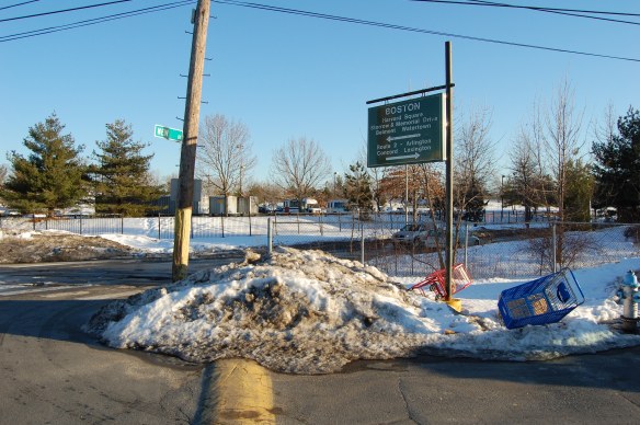 The end of New St., which originally served as the road to the city dump.