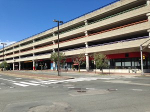 The Alewife MBTA station. 