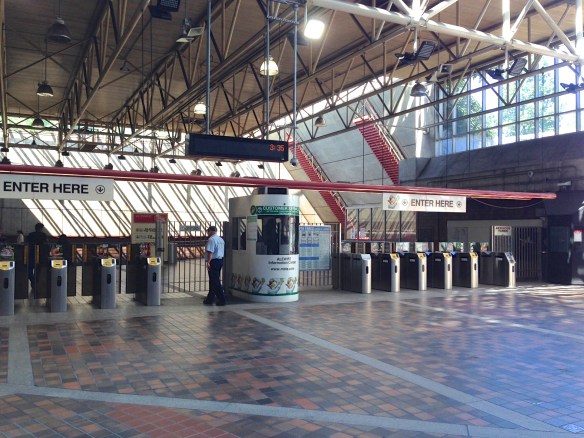 All quiet on a Sunday afternoon at the Alewife T.