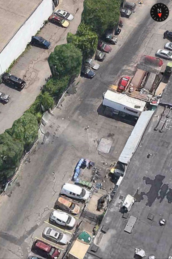 Loading docks for Fresh Pond mall behind 75 New St. 
