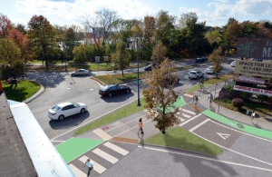 Proposed design for crossings at New St and Concord Ave