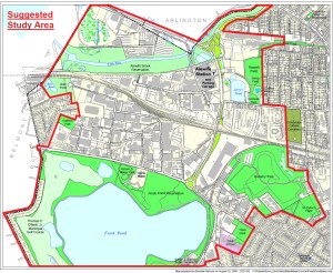 Suggested Study area. the area of impact extends well beyond the map's borders, making residents of adjacent areas stakeholders in the study process.